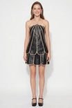 Vegan Leather Shell Panel Skort