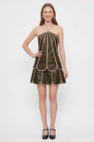 Vegan Leather Shell Panel Skort