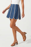 Shell Panel Linen Skort