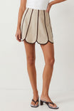 Shell Panel Linen Skort