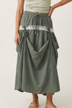Adjustable Tie Panel Mxi Skirt