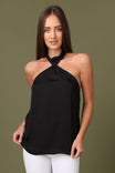 Ruched Choker Halter Top