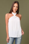 Ruched Choker Halter Top