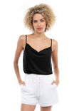 Cowl Neck Tank With Knotted Strap