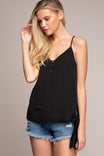 Button Front Side Tie Top