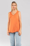 Scoop Neck Satin Tank Top - SS