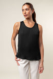 Scoop Neck Satin Tank Top - SS