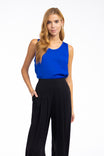 Scoop Neck Satin Tank Top - SS