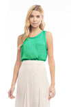 Scoop Neck Satin Tank Top - SS