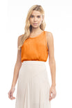 Scoop Neck Satin Tank Top - SS