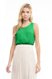 Scoop Neck Satin Tank Top - SS