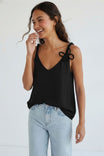 3d Twisted Flower Silky Tank Top