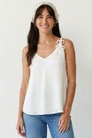 3d Twisted Flower Silky Tank Top