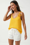 3d Twisted Flower Silky Tank Top