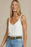 3D Twisted Flower Tank Top