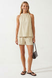 Sleeveless Contrast Stitch Top