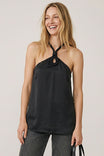 Cord Keyhole Sleeveless Top