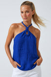 Cord Keyhole Sleeveless Top