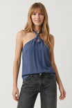 Cord Keyhole Sleeveless Top