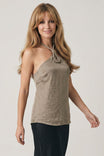 Cord Keyhole Sleeveless Top