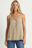 Ruffle Detail Shirt Tank Top