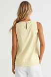 Contrast Stitch Detail Sleeveless Top
