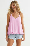 Twisted Strap W/ High Low Bubble Top