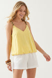 Twisted Strap W/ High Low Bubble Top