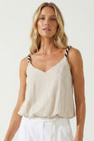 Twisted Strap W/ High Low Bubble Top