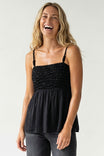 Cord Detail Smocking Top