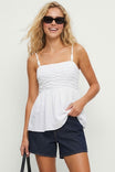 Cord Detail Smocking Top