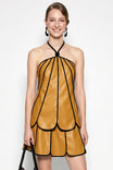 Vegan Leather Shell Panel Top