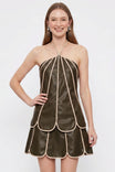 Vegan Leather Shell Panel Top