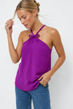 Bow Cord Detail Halter Top