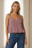 Billowy Strap Accent Tank Top