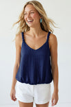 Billowy Strap Accent Tank Top