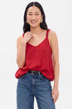 Billowy Strap Accent Tank Top