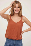 Billowy Strap Accent Tank Top