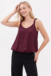 Billowy Strap Accent Tank Top