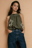 Abstract Applique Billowy Top