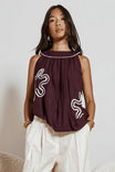 Abstract Applique Billowy Top