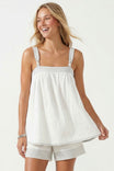 Contrast Rope Detail Sleeveless Top