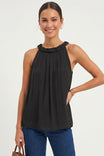 Flat Braided Neckline Tank Top