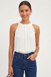 Flat Braided Neckline Tank Top