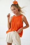Flat Braided Neckline Tank Top