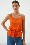 Lace Trim Drawstring Cami