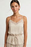 Lace Trim Drawstring Cami