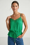 Lace Trim Drawstring Cami