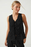 Ruched Front Tie Top
