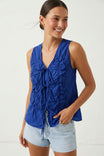Ruched Front Tie Top